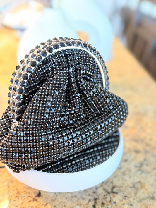 Black Crystal Evening Clutch