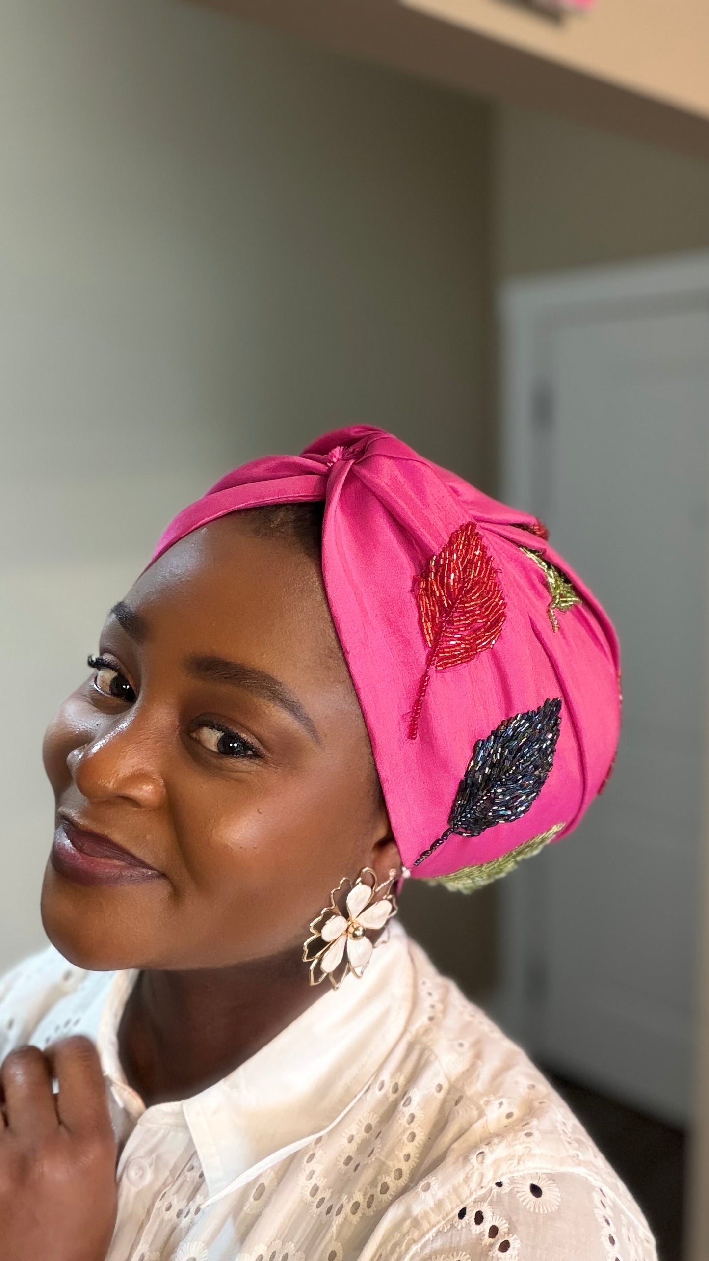 The Fuschia Bloom Turban