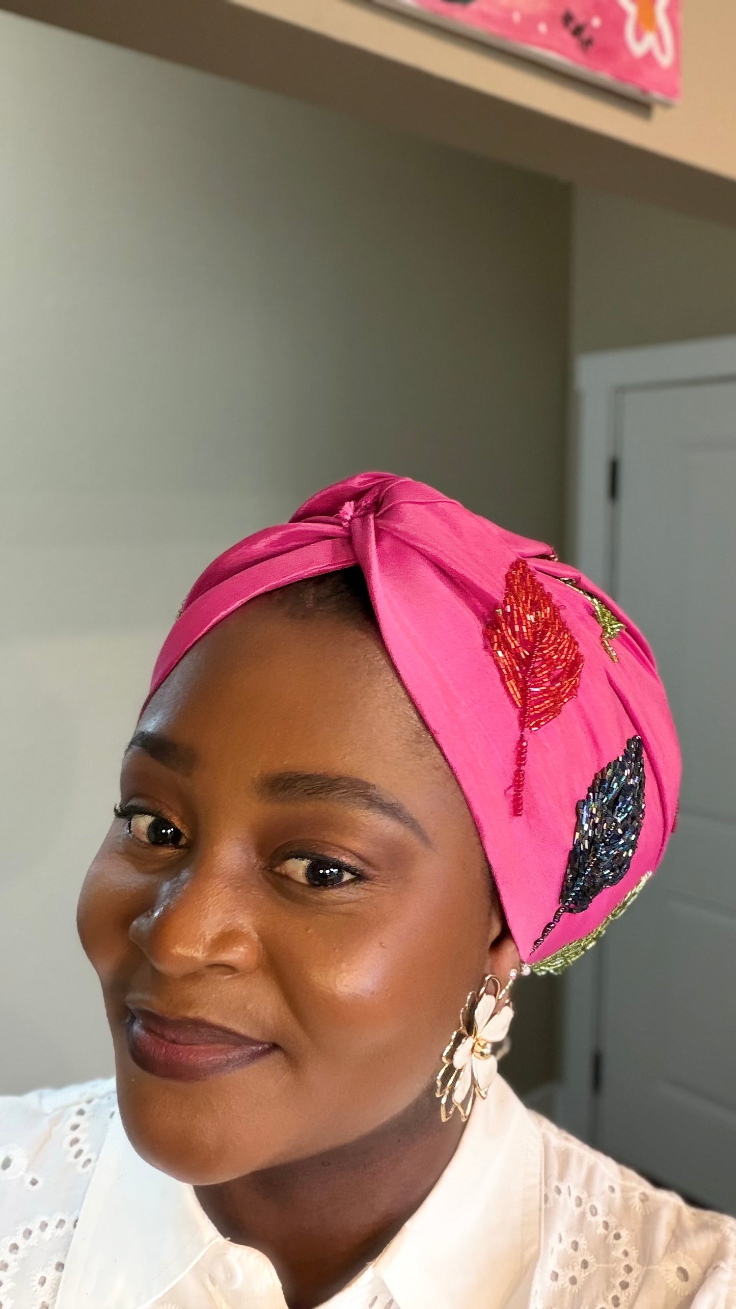 The Fuschia Bloom Turban