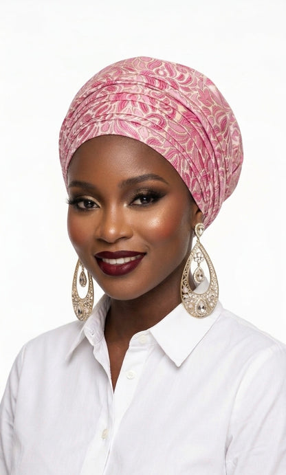 Pink Brocade Turban