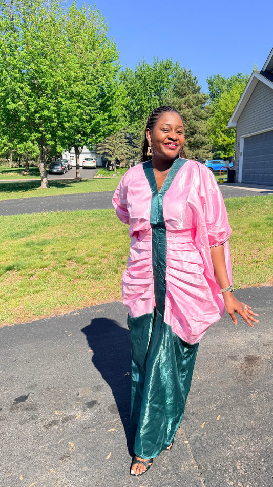 Elegant Cinched Mikado Bubu Dress