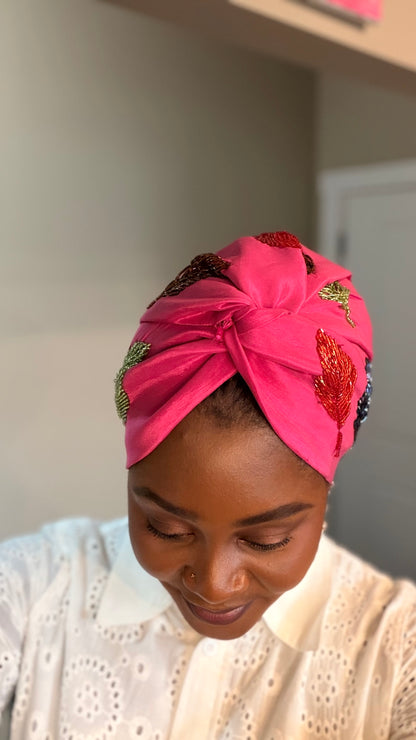 The Fuschia Bloom Turban