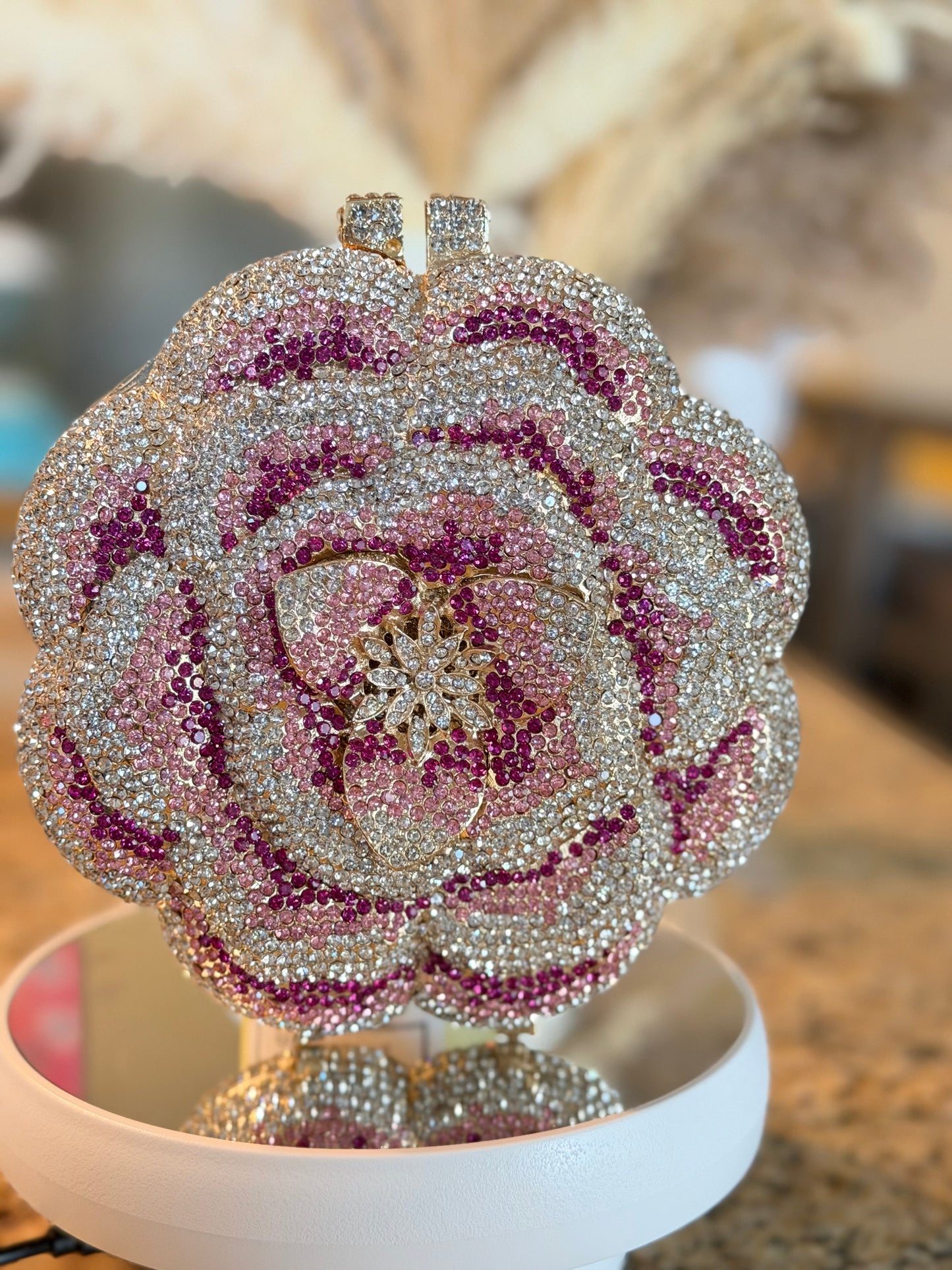 Floral Rhinsestone Clutch
