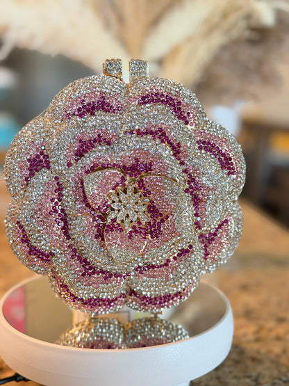 Floral Rhinsestone Clutch
