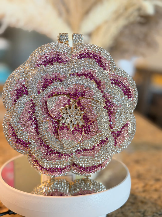 Floral Rhinsestone Clutch