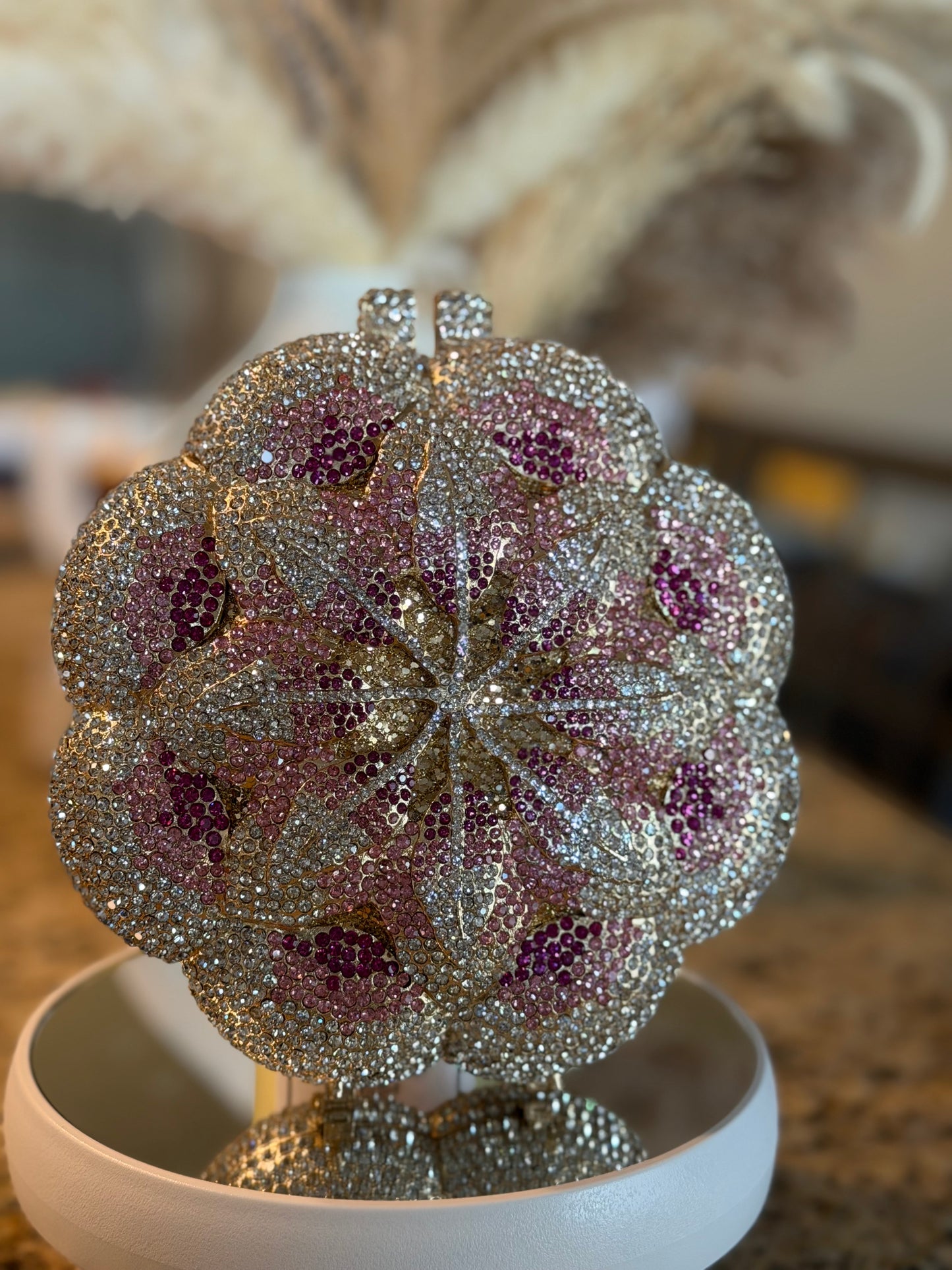 Floral Rhinsestone Clutch