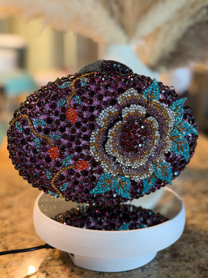 Crystal Floral Clutch Purse