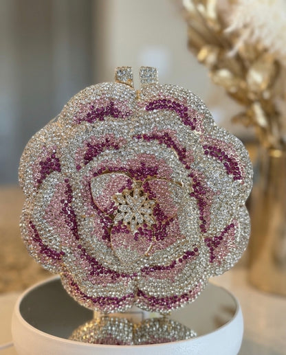 Floral Rhinsestone Clutch