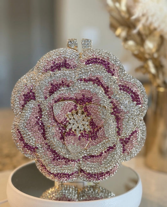 Floral Rhinsestone Clutch