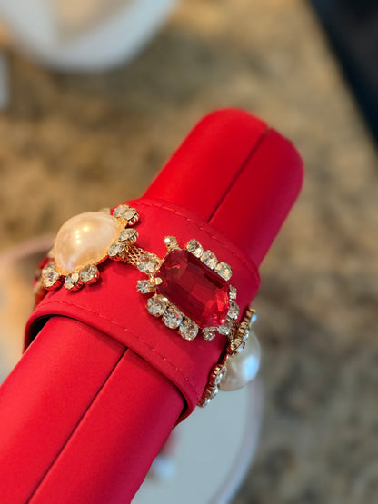Red Satin Clutch