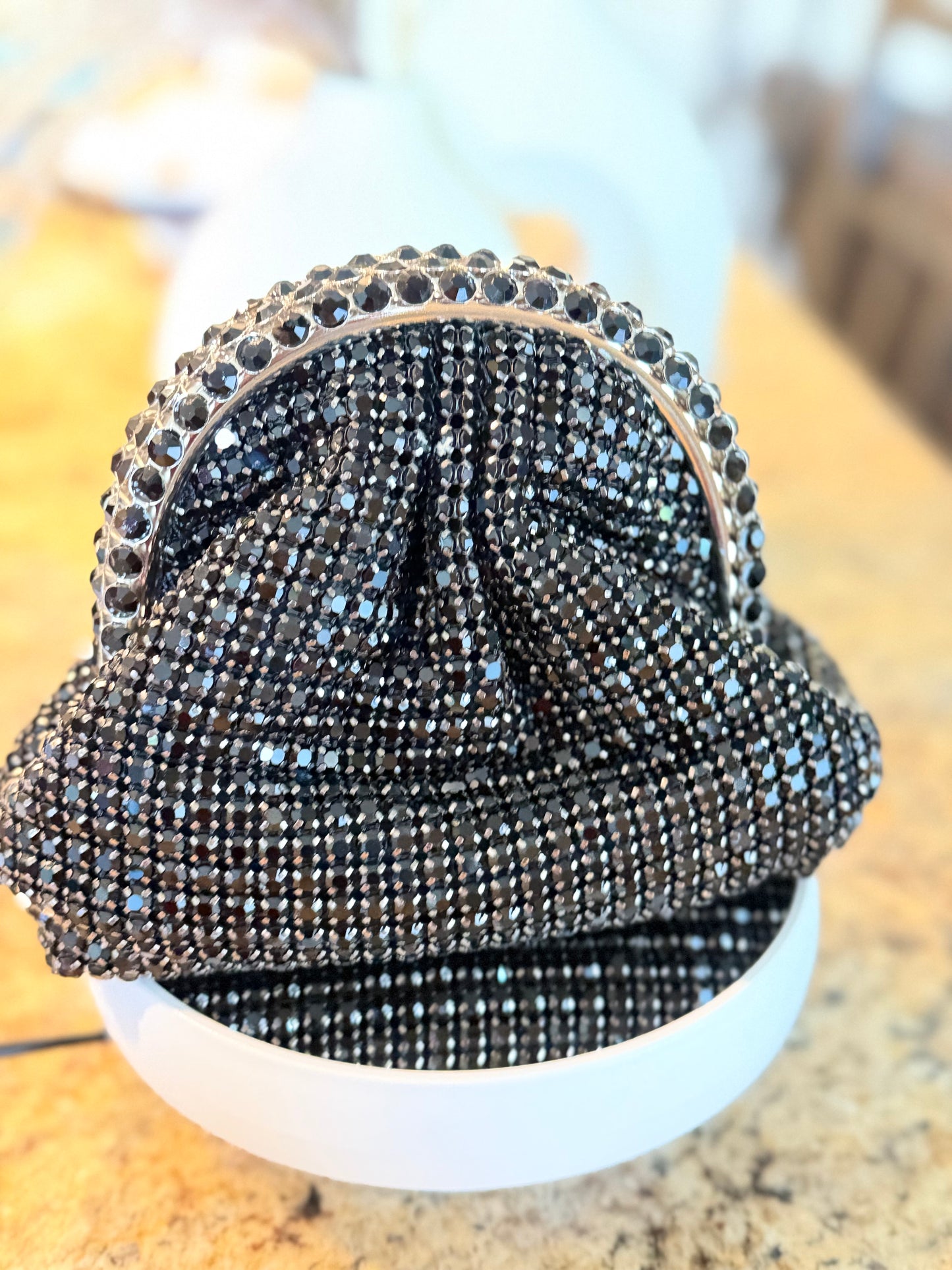 Black Crystal Evening Clutch