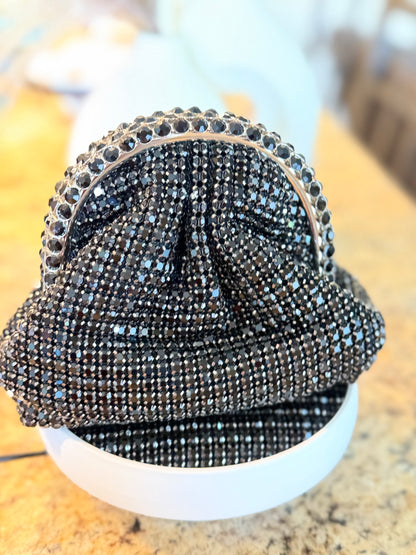 Black Crystal Evening Clutch
