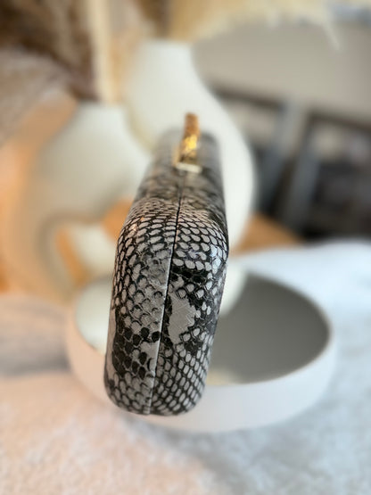 Black & White Python Clutch