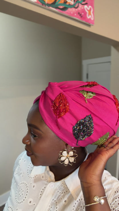 The Fuschia Bloom Turban