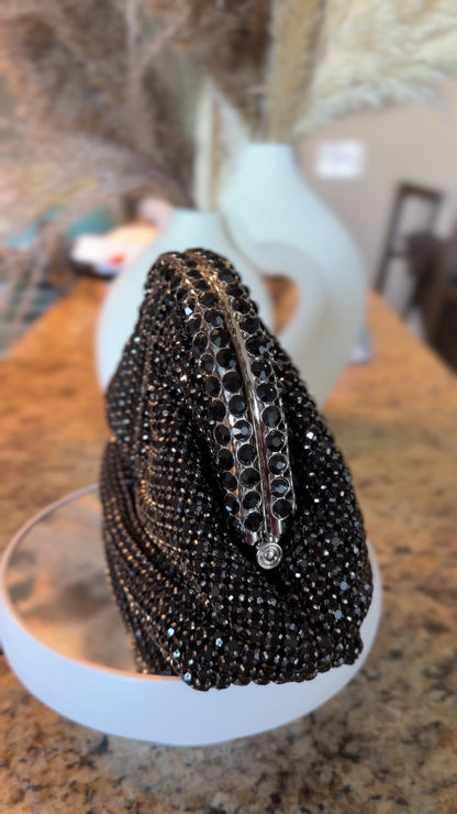 Black Crystal Evening Clutch