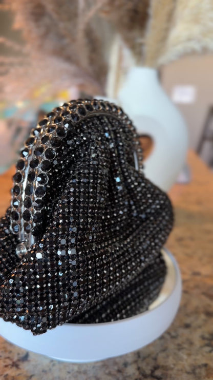 Black Crystal Evening Clutch
