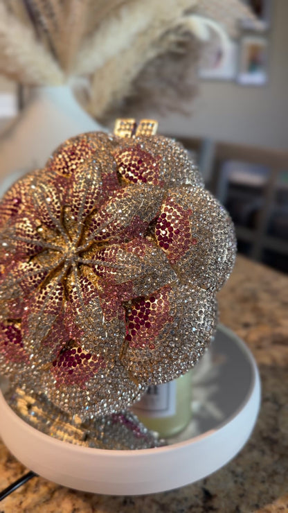 Floral Rhinsestone Clutch