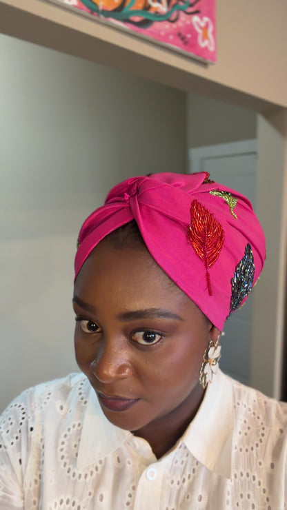 The Fuschia Bloom Turban