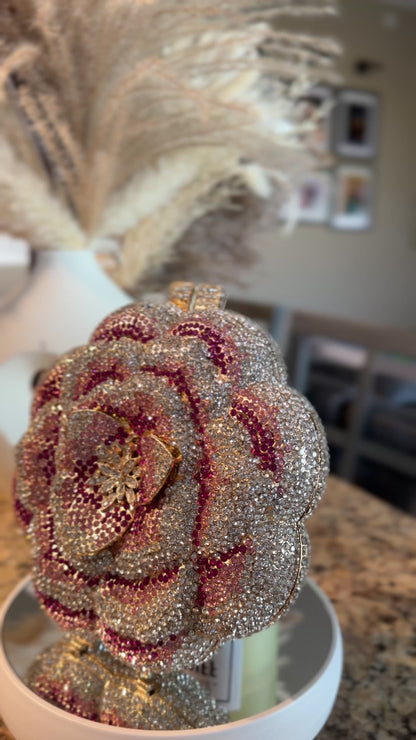 Floral Rhinsestone Clutch